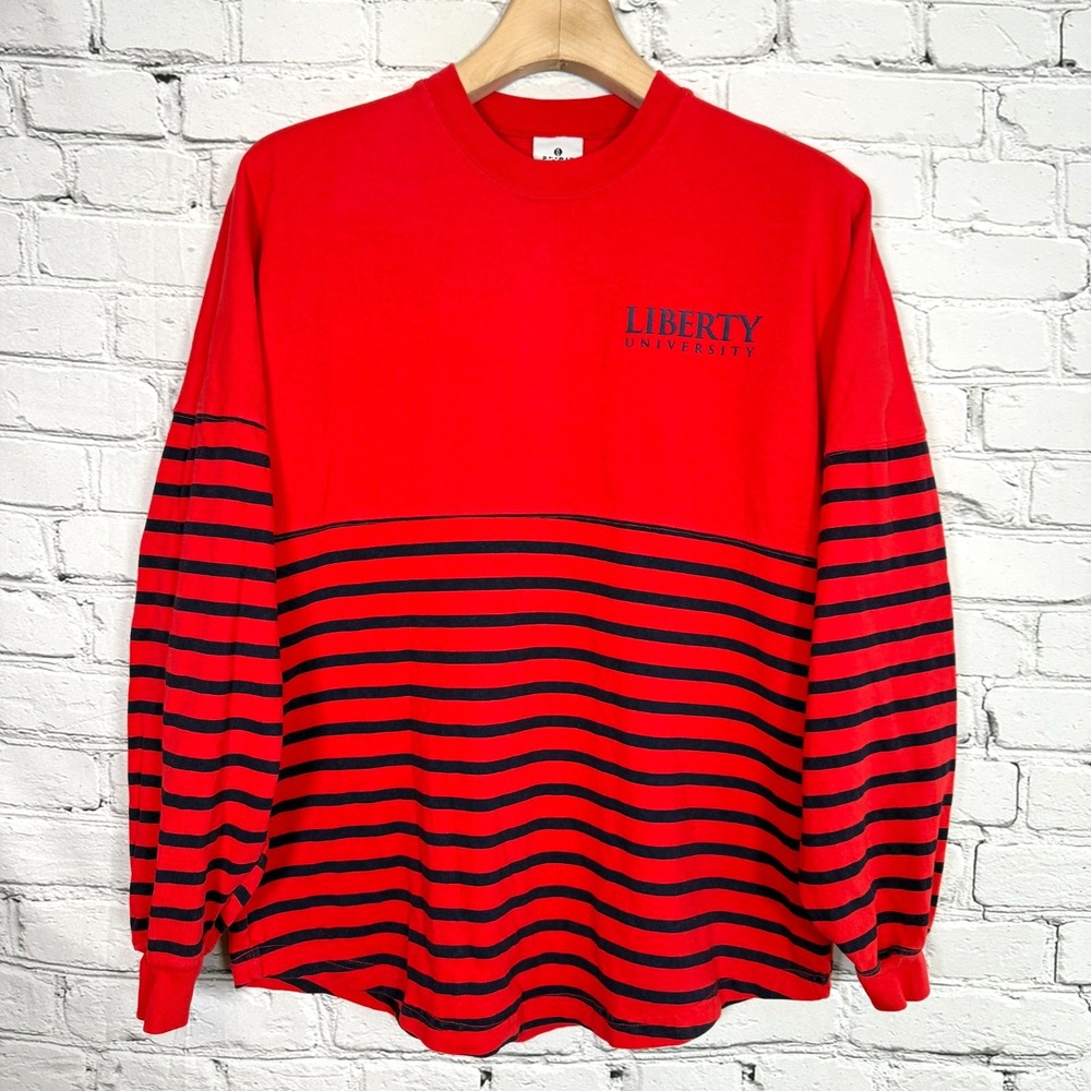 Spirit Jersey Womens Liberty University‎ Shirt Size L Long Sleeve LU Flames